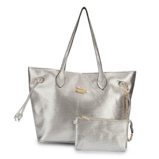 Coach City Knitted Medium Silver Totes DZO